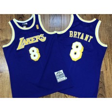 Los Angeles Lakers #8 Kobe Bryant Purple 1996-97 Hardwood Classics Jerseys