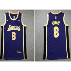 Los Angeles Lakers #8 Kobe Bryant Purple Nike KB Patch Swingman Jersey