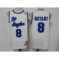 Los Angeles Lakers #8 Kobe Bryant White Hardwood Classics Swingman Jersey