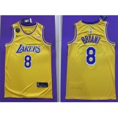 Los Angeles Lakers #8 Kobe Bryant Yellow Commemorative Edition Nike Swingman Jersey