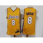 Los Angeles Lakers #8 Kobe Bryant Yellow Nike Swingman Jersey