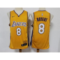 Los Angeles Lakers #8 Kobe Bryant Yellow Nike Swingman Jersey