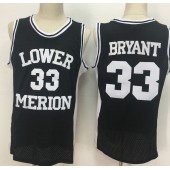 Lower Merion Aces #33 Kobe Bryant Black High School Mesh Basketball Jersey