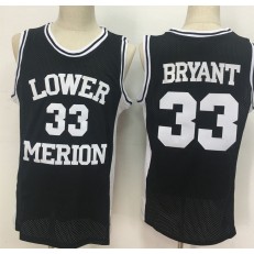 Lower Merion Aces #33 Kobe Bryant Black High School Mesh Basketball Jersey