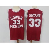 Lower Merion Aces #33 Kobe Bryant Red High School Basketball Jersey