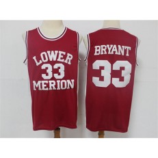 Lower Merion Aces #33 Kobe Bryant Red High School Basketball Jersey