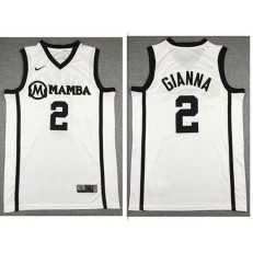 Mamba Gianna Maria #2 White Kobe Bryant Daughter Stitched Basketball Jersey