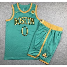 Boston Celtics #0 Jayson Tatum Green City Edition Swingman Jersey(With Shorts)