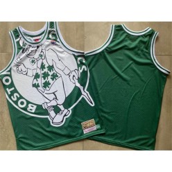 Boston Celtics Big Face Green Hardwood Classics Swingman Jersey