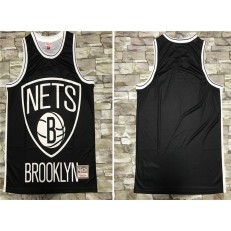 Brooklyn Nets Big Face Black Hardwood Classics Swingman Jersey
