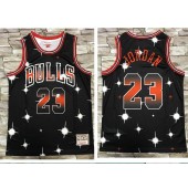 Chicago Bulls #23 Michael Jordan Black Star Hardwood Classics Jersey