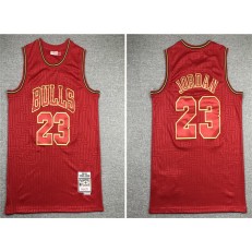 Chicago Bulls #23 Michael Jordan Red 1997-98 Hardwood Classics Jersey