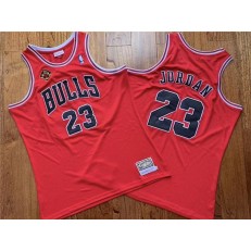Chicago Bulls #23 Michael Jordan Red 20th Anniversary Champions Hardwood Classics Jersey