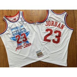 Chicago Bulls #23 Michael Jordan White 1981 All-Star Hardwood Classics Jersey