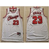 Chicago Bulls #23 Michael Jordan White Nike Mesh Swingman Jersey