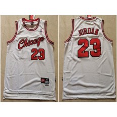 Chicago Bulls #23 Michael Jordan White Nike Mesh Swingman Jersey
