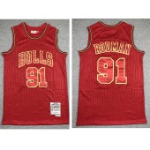 Chicago Bulls #91 Dennis Rodman Red 1997-98 Hardwood Classics Jersey