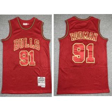 Chicago Bulls #91 Dennis Rodman Red 1997-98 Hardwood Classics Jersey