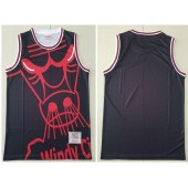 Chicago Bulls Big Face Black Hardwood Classics Swingman Jersey