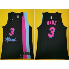 Miami Heat #3 Dwyane Wade Black Nike Swingman Jersey