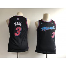 Miami Heat #3 Dwyane Wade Black Youth City Edition Nike Swingman Jersey
