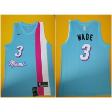 Miami Heat #3 Dwyane Wade Blue Nike Swingman Jersey
