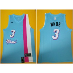 Miami Heat #3 Dwyane Wade Blue Nike Swingman Jersey