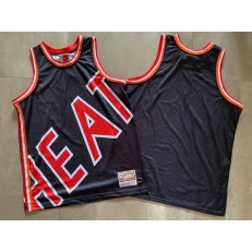 Miami Heat Big Face Black Hardwood Classics Swingman Jersey