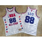 NBA #88 AAPE All Star White Hardwood Classics Jersey
