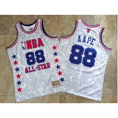 NBA #88 AAPE All Star White Hardwood Classics Jersey