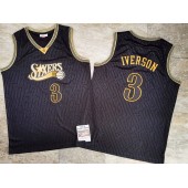 Philadelphia 76ers #3 Allen Iverson Black 2000-01 Hardwood Classics Jersey