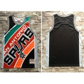 San Antonio Spurs Big Face Black Hardwood Classics Swingman Jersey