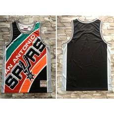 San Antonio Spurs Big Face Black Hardwood Classics Swingman Jersey