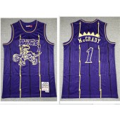 Toronto Raptors #1 Tracy McGrady Purple 1998-99 Hardwood Classics Jersey