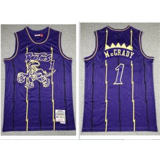 Toronto Raptors #1 Tracy McGrady Purple 1998-99 Hardwood Classics Jersey