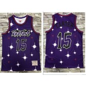 Toronto Raptors #15 Vince Carter Purple Star Hardwood Classics Jersey