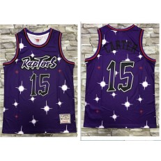 Toronto Raptors #15 Vince Carter Purple Star Hardwood Classics Jersey