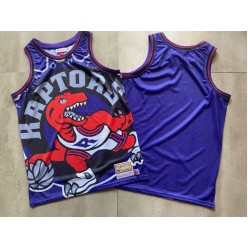 Toronto Raptors Big Face Purple Hardwood Classics Swingman Jersey