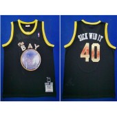 Golden State Warriors #40 Sick Wid It E-40 Black Limited Edition Hardwood Classics Jersey