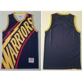 Golden State Warriors Big Face Black Hardwood Classics Swingman Jersey