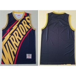 Golden State Warriors Big Face Black Hardwood Classics Swingman Jersey