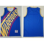 Golden State Warriors Big Face Blue Hardwood Classics Swingman Jersey