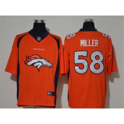 Denver Broncos #58 Von Miller Orange Vapor Untouchable Limited Nike NFL Men Jersey