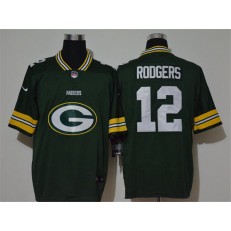 Green Bay Packers #12 Aaron Rodgers Green Vapor Untouchable Limited Nike NFL Men Jersey