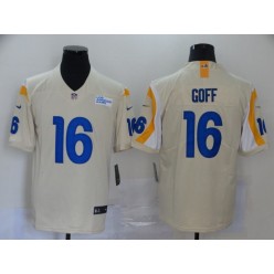 Los Angeles Rams #16 Jared Goff Bone 2020 New Vapor Untouchable Limited Nike NFL Men Jersey