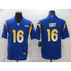 Los Angeles Rams #16 Jared Goff Royal 2020 New Vapor Untouchable Limited Nike NFL Men Jersey