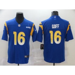 Los Angeles Rams #16 Jared Goff Royal 2020 New Vapor Untouchable Limited Nike NFL Men Jersey