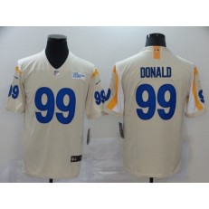 Los Angeles Rams #99 Aaron Donald Bone 2020 New Vapor Untouchable Limited Nike NFL Men Jersey