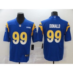 Los Angeles Rams #99 Aaron Donald Royal 2020 New Vapor Untouchable Limited Nike NFL Men Jersey