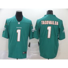 Miami Dolphins #1 Tua Tagovailoa Aqua 2020 NFL Draft First Round Pick Vapor Untouchable Limited Nike Men Jersey